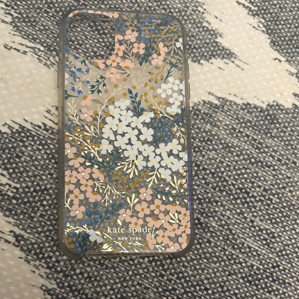 Kate Spade Floral iPhone Case - Blue and Pink
